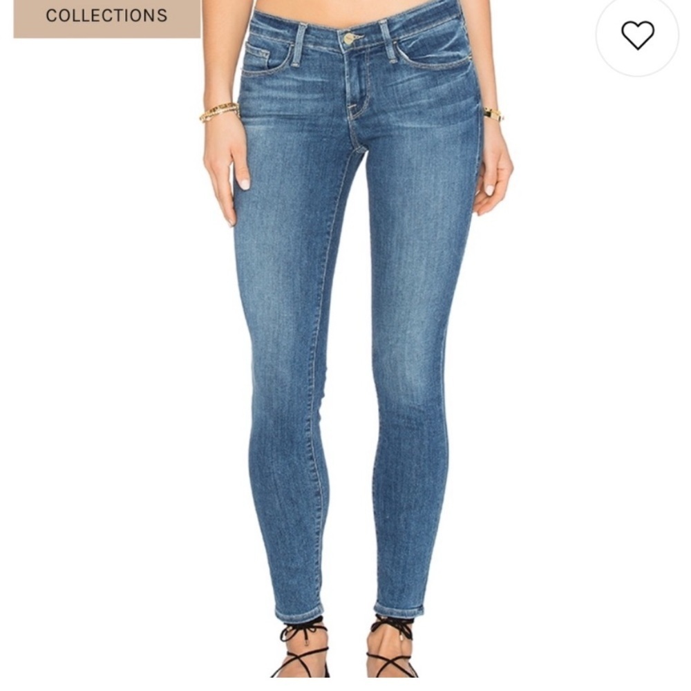 FRAME | Le Skinny de Jeanne Crop Blud Jeans 26 EUC Stripe Hrm